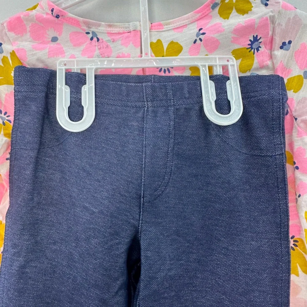 Carter's Floral Tunic & Leggings Set Girls Size 6/6x 2-Piece Cute Cottage Spring